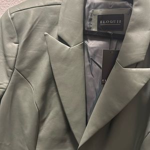 NEW! ELOQUII Vegan Leather Blazer 18